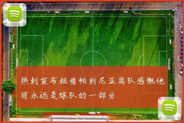 热刺宣布租借帕利尼亚离队感慨他将永远是球队的一部分